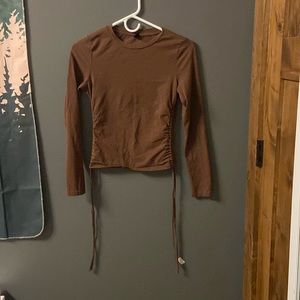 Brown long sleeve with ties
